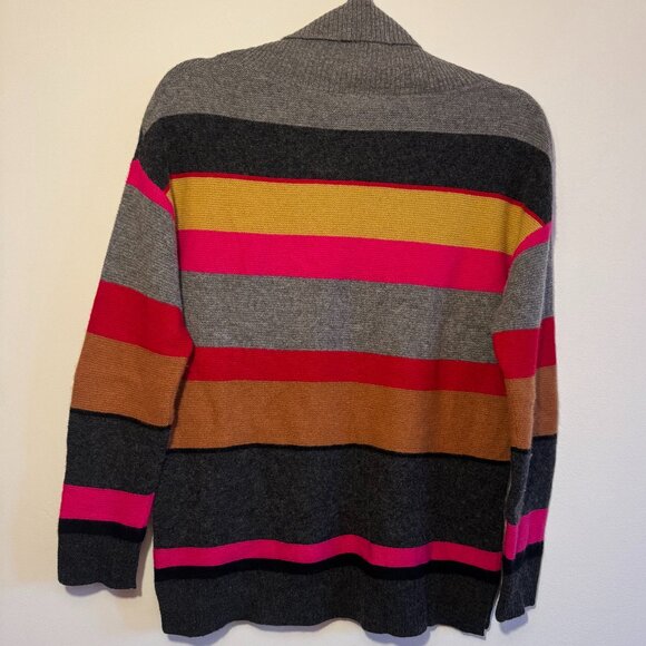 InCashmere Striped Turtleneck Cashmere Sweater - Small - LIKE NEW - Picture 4 of 5